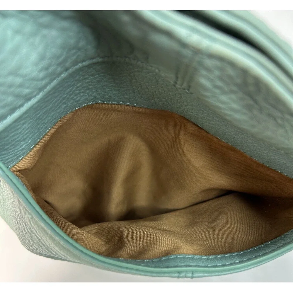 HOBO‎ Pale Green Pier Small Crossbody Leather Lightweight Spring Packable